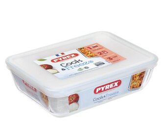 DÓZA SKLENĚNÁ PYREX 1,5L, 22x17x6CM