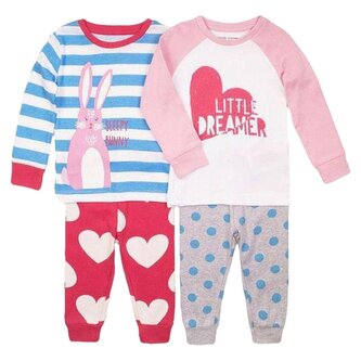 Pyžamo dívčí 2pack, Minoti, 2PJ 04, růžová - 74/80