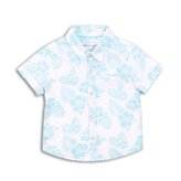 Košile chlapecká s krátkým rukávem, Minoti, Seek 1, bílá - 74/80