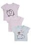 Tričko kojenecké s krátkým rukávem 3pack, Minoti, Koala 3, bílá - 62/68