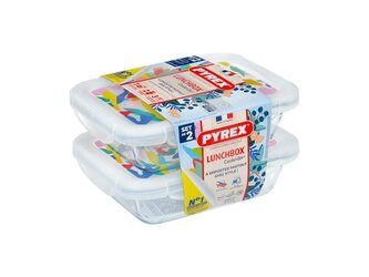 SADA OBDÉLNÍKOVÝCH DÓZ PYREX 2X0,8L, SKLO