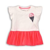 Tunika dívčí s krátkým rukávem, Minoti, Hut 8, bílá - 86/92