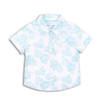 Košile chlapecká s krátkým rukávem, Minoti, Seek 1, bílá - 92/98