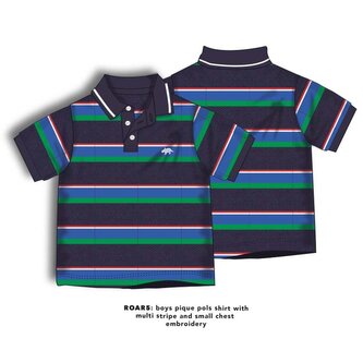 Tričko chlapecké Polo s krátkým rukávem, Minoti, Roar 5, kluk - 80/86