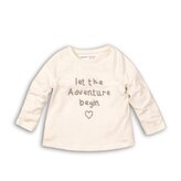 Tričko dívčí s dlouhým rukávem s aplikací, Minoti, TRAVELLER 10, bílá - 68/80