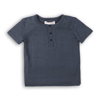 Tričko chlapecké s krátkým rukávem, Minoti, 1HENLEY 2, šedá - 152/158