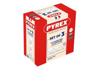 SADA MISEK PYREX 3KS, 0,7L+1,1L+2,3L, SKLO