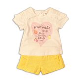 Kojenecký set dívčí - tričko a kraťasy, Minoti, Fruits 3, holka - 80/86