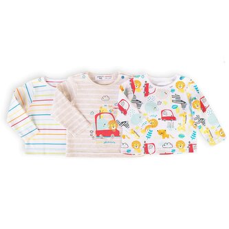 Tričko kojenecké s dlouhým rukávem 3pack, Minoti, Car 8, bílá - 50