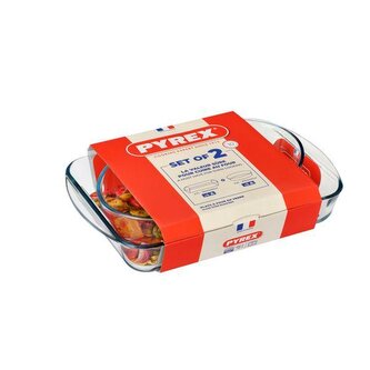 SADA PEKÁČŮ PYREX 2KS, 2,7L+2,2L, SKLO