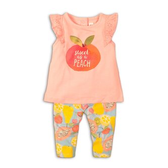 Kojenecký set dívčí - tričko a kalhoty, Minoti, Fruits 4, růžová - 86/92