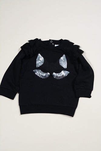 tričko dívčí s flitry, Sobe, 15KKCSSRT566, antracit - 74