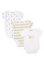 Body kojenecké 3pack, Minoti, Smiling 8, bílá - 56/62