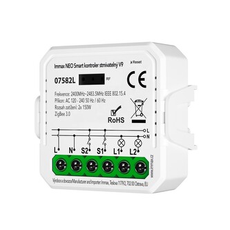 Immax NEO Smart kontroler stmívatelný V9 2-tlačítkový Zigbee 3.0 Immax NEO Smart kontroler stmívatelný V9 2-tlačítkový Zigbee 3.0