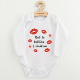 Dětské body s potiskem New Baby Boli tu babička s dedkom - velikost 86 (12-18m)