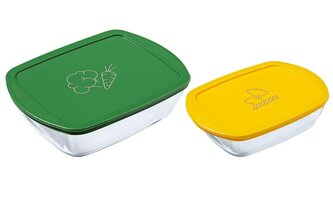 SADA OBDÉL. DÓZ PYREX 2KS, 1,2L+2,5L, SKLO