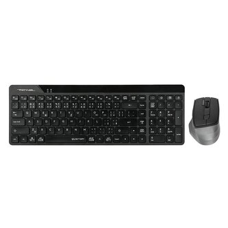 A4tech FG2400 Air2, bezdrátový kancelářský set klávesnice s myší, CZ, černá