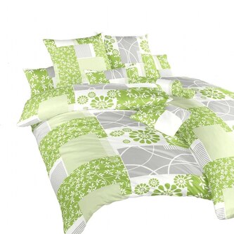 Dadka Povlečení bavlna Bluemoon zelený 200x200, 2x70x90 cm