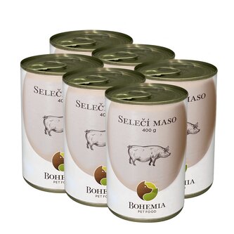 SIX PACK BOHEMIA Selečí maso ve vlastní šťávě 400g