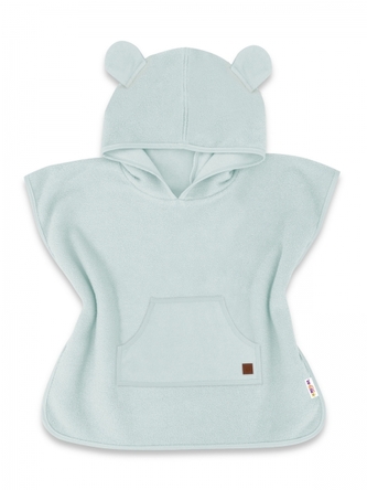 Pončo, župan s kapucí pro děti Medvídek, Baby Nellys, mátový, vel. 98/104; 98-104 (2-4r)