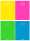 Zeszyt A4 80k kratka Color blocking, Herlitz