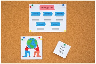 Tablica korkowa 50 x 40 cm rama drewniana MTC050040.00.01.10, MemoBe