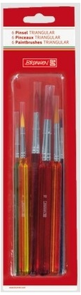 Pędzle trójkątne zest. 6 szt, 10-48932, Brunnen