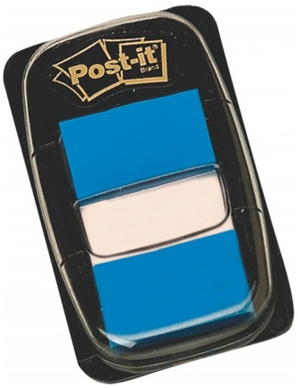 Zakładki indeksowe 25 x 43 mm niebieskie 50 szt., Post-it 3M