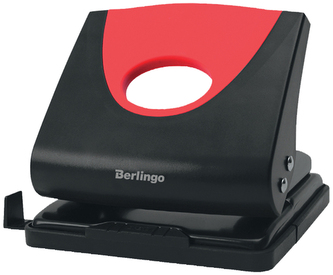 Dziurkacz Office Soft 20k., plastik, czerwony, Berlingo