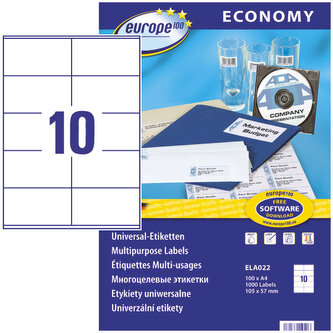 Etykiety 105 x 57 mm 10 x 100 ark Europe100 by Economy, Avery