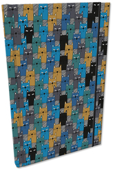 Notes A5 Z Gumką Soft Touch w kratkę Kocury, Bee-Bee