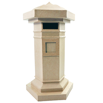 Skrzynka na listy w kształcie kolumny 24 x 28 x 48 cm z masy papierowej. LA010 O, Decopatch
