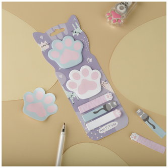 Zestaw karteczek samoprzylepnych i zakładek indeksujących "Paws", Meshu