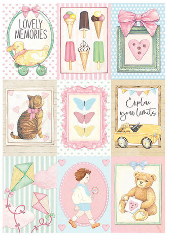 Papier ryżowy A4 Daydream 9 kart, Stamperia