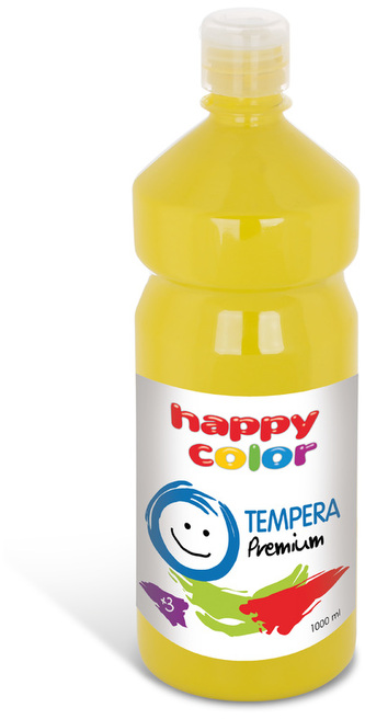 Farba tempera Premium 1000ml cytrynowa, Happy Color