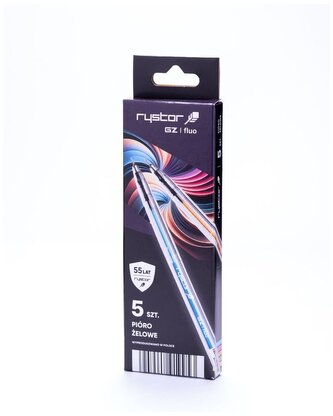 Długopisy żelowe GZ-031 kpl.- 5kol. fluo Eko,  Rystor