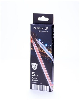 Długopisy żelowe GZ-031 kpl.- 5kol. brokat Eko,  Rystor