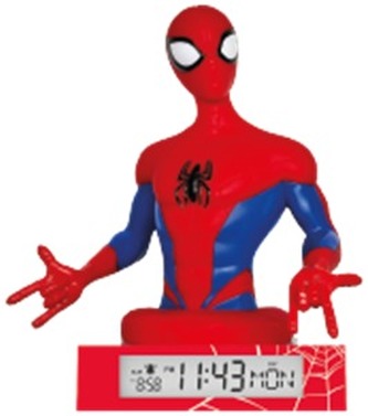 Lampka 3D z budzikiem (4x1) Spiderman, Kids