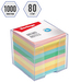 Kostka nieklejona w pudełku, 9x9x9cm, 1000k., 80gr/m2, 9 kolor., pastel, Berlingo