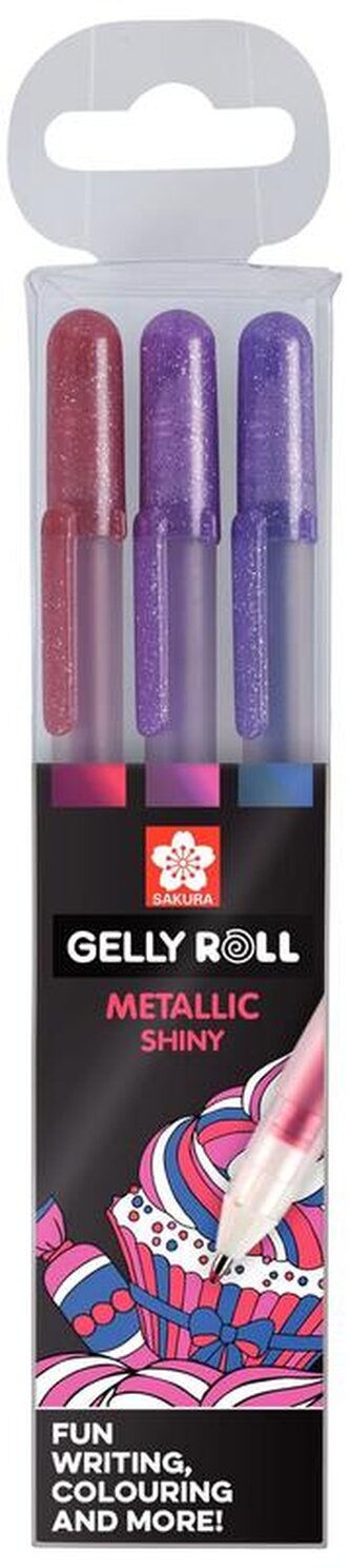 Długopisy żelowe Gelly Roll kpl. 3 szt.Sweets metallic ,Sakura