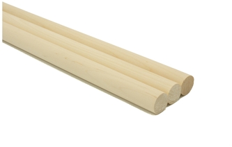 Drążek drewniany DD-3016 naturalny, op.3szt., śr.16 mm,dł.30 cm., Aliga