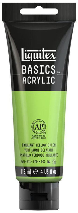 Farba akrylowa Basic 840 Żółtozielony błyszczący (Brillant yellow green) tuba 118 ml, Liquitex