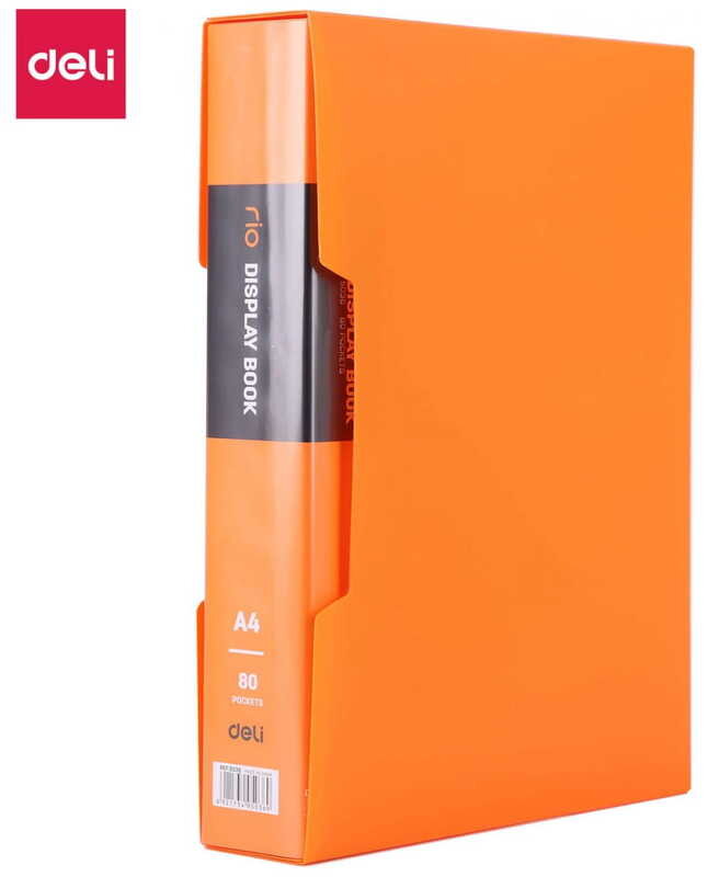 Album ofertowy A4 80 koszulek Rio pomarańczowy, Deli