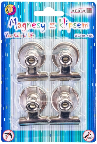 Magnesy z klipsem 2,7 cm op. 4 szt. PH-5113, Aliga