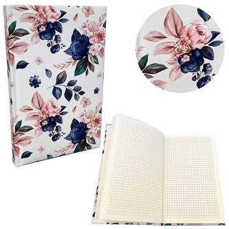 Notes A5 Soft Touch Niebieskie róże, Bee-Bee