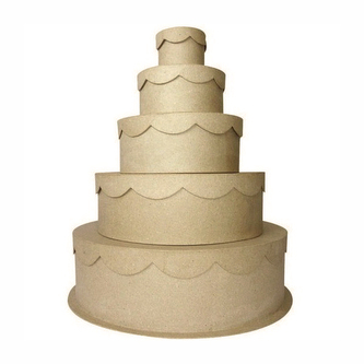 TORT Zestaw 5 okrągłych pudeł 35,8 x 10 / 27 x 9 / 20 x 8 / 14 x 7 / 8 x 6cm. BTS900 O, Decopatch