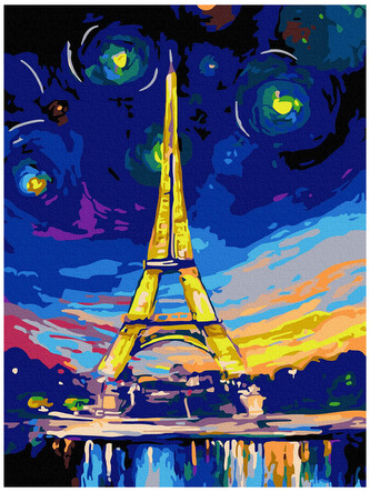 Numeromalowanie Classic 30x40 Wieża Eiffla w innym wymiarze, iPicasso