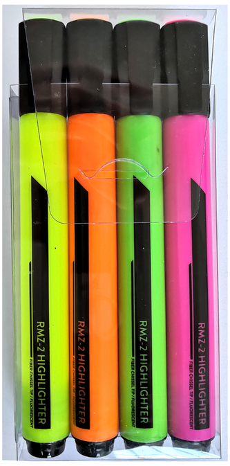 Zakreślacze kpl. 4 szt. w etui RMZ-2/FPKG 462-224, Rystor