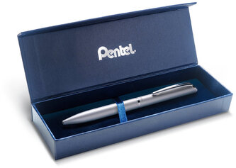 Pióro kulkowe Energel Sterling srebrne wkład 0,7 mm niebieski w etui BL2007-WA1ZCPL, Pentel Pióro kulkowe Energel Sterling srebrne wkład 0,7 mm niebieski w etui BL2007-WA1ZCPL, Pentel