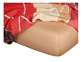 Dadka Jersey prostěradlo světle hnědá 200x200x20 cm